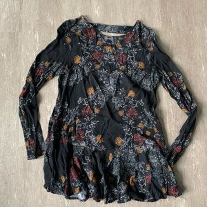Free People Long Sleeve Mini Dress size Small